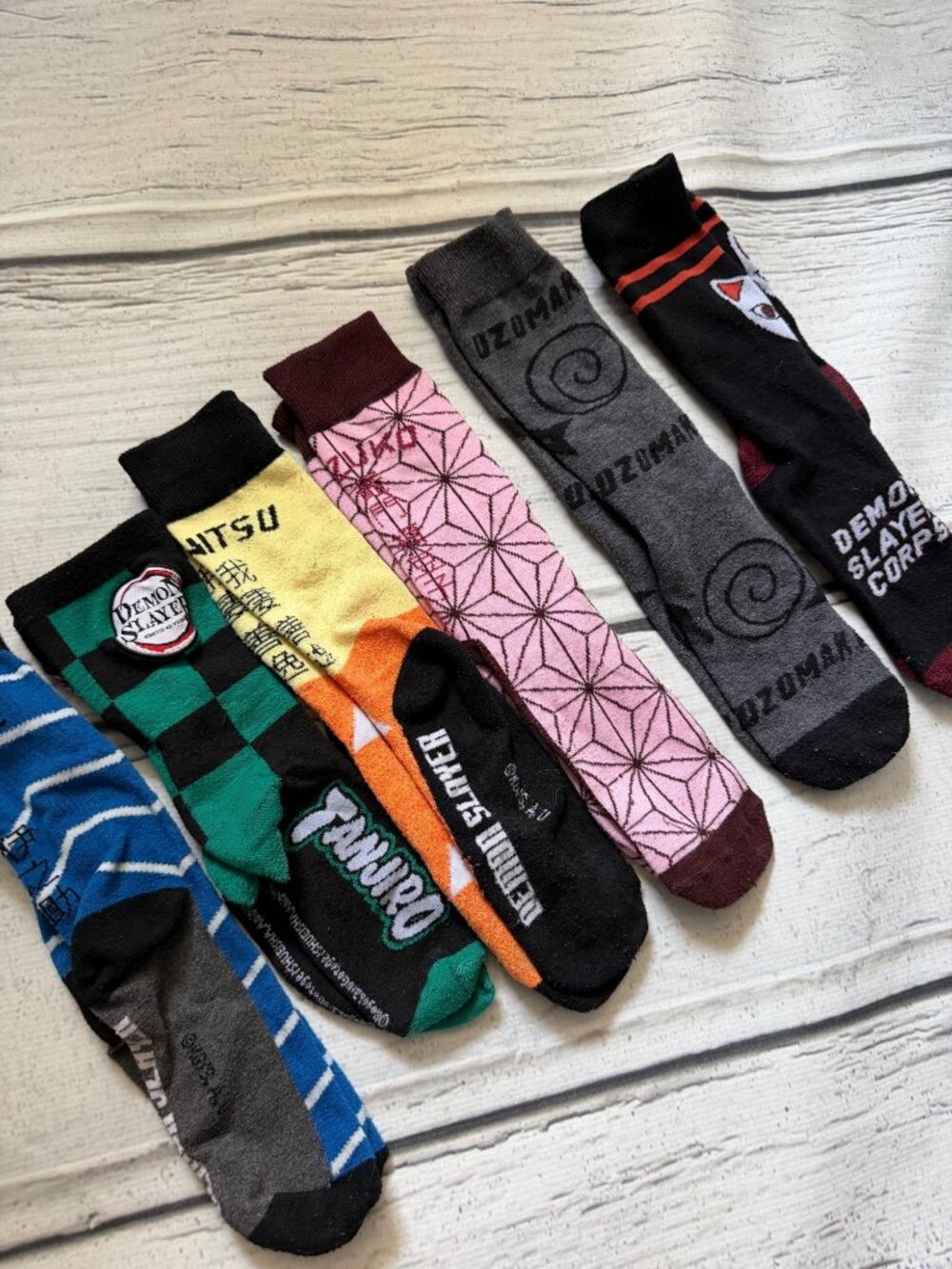 6 pairs Naruto/Anime socks